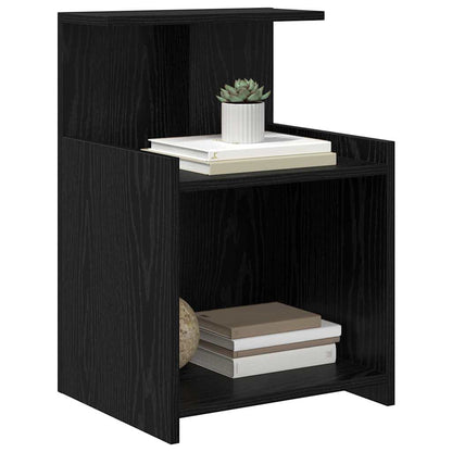 Armadio da Notte Rovere Nero 40 x 35 x 60 cm Legno multistrato