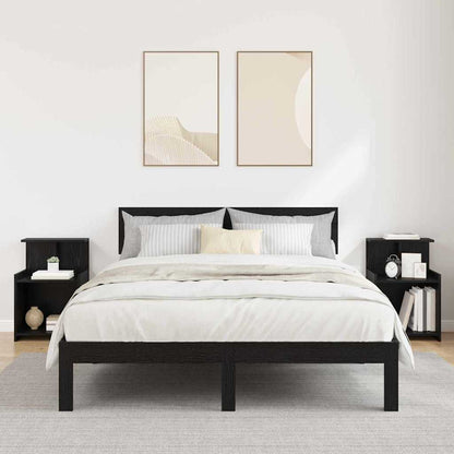 Armadio da Notte 2 pcs Rovere Nero 40 x 35 x 60 cm