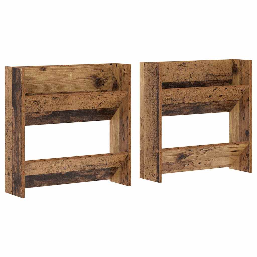 Mobile per scarpe 2 pcs Legno vecchio 60 x 18 x 60 cm