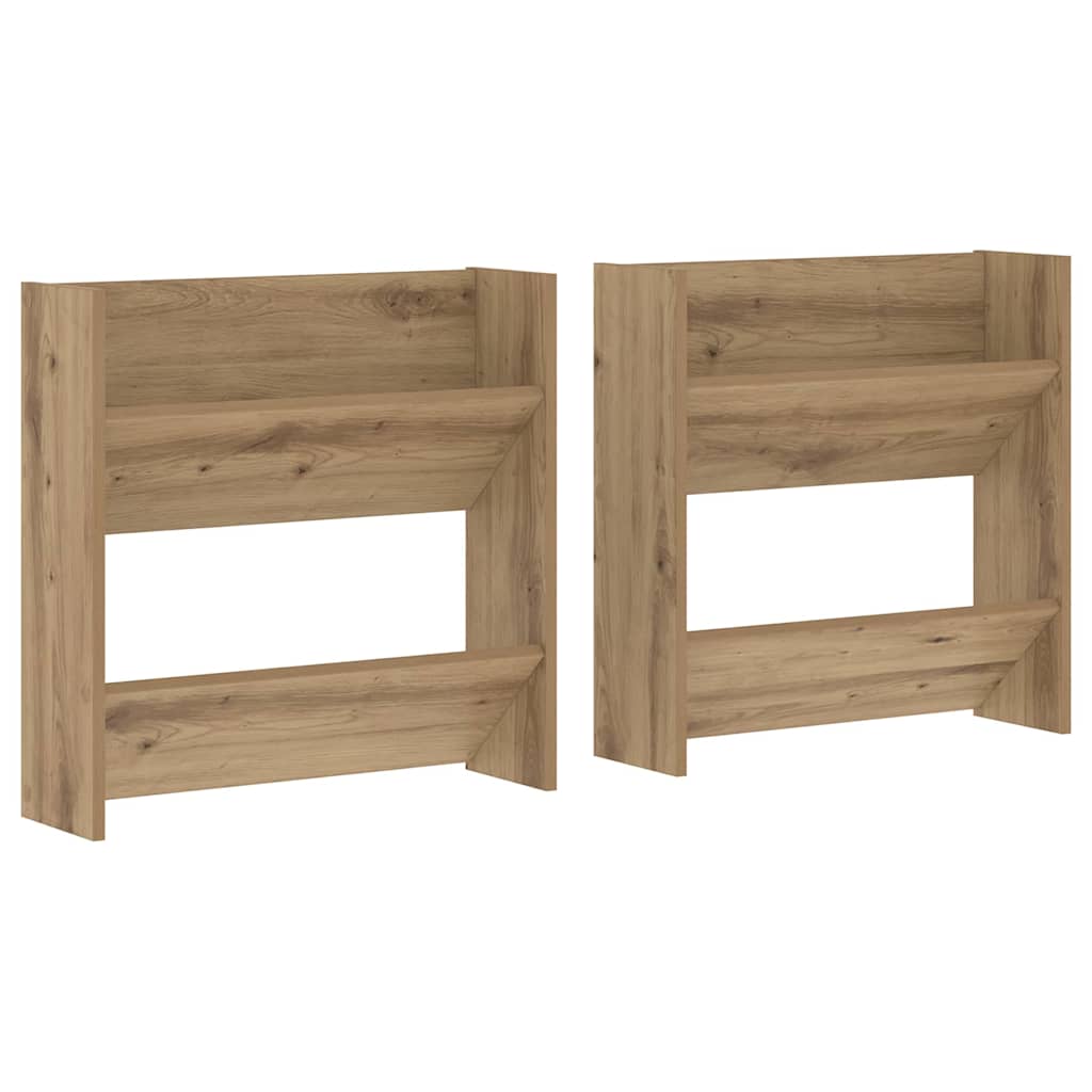 Mobile per scarpe 2 pcs Rovere artigianale 60 x 18 x 60 cm
