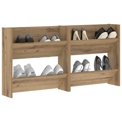 Mobile per scarpe 2 pcs Rovere artigianale 60 x 18 x 60 cm