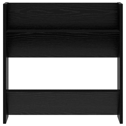 Mobile per scarpe Rovere Nero 60 x 18 x 60 cm Legno multistrato