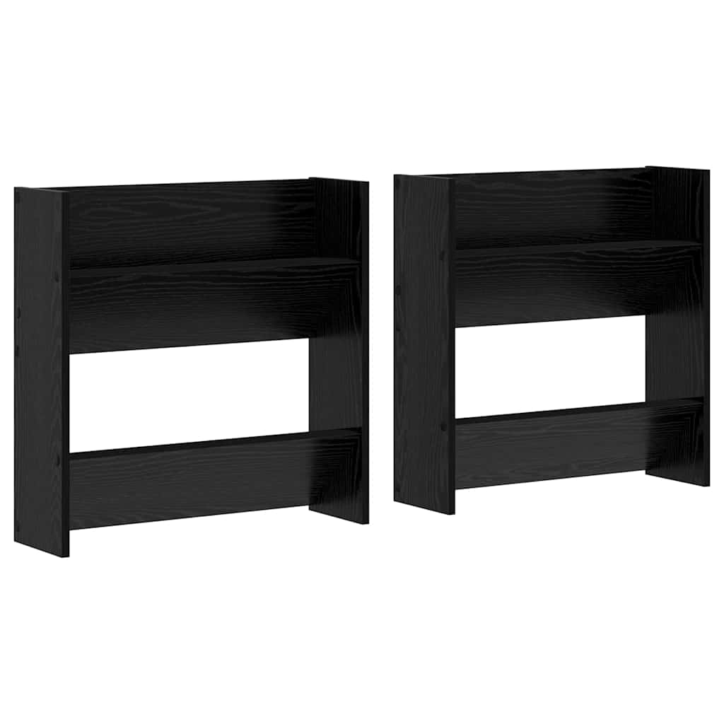 Mobile per scarpe 2 pcs Rovere Nero 60 x 18 x 60 cm