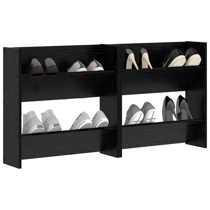 Mobile per scarpe 2 pcs Rovere Nero 60 x 18 x 60 cm