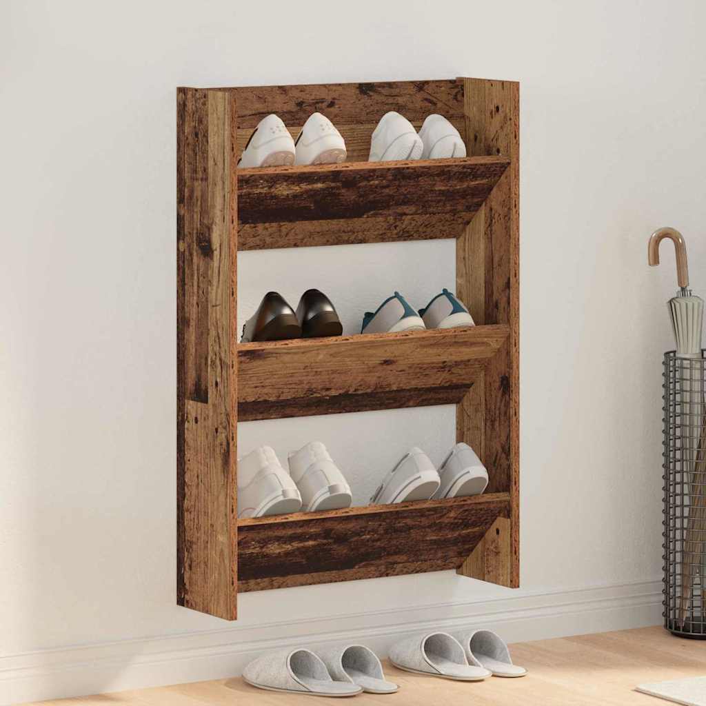 Mobile per scarpe con lo scaffale Legno vecchio 60 x 18 x 90 cm