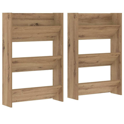 Mobile per scarpe 2 pcs Rovere artigianale 60 x 18 x 90 cm