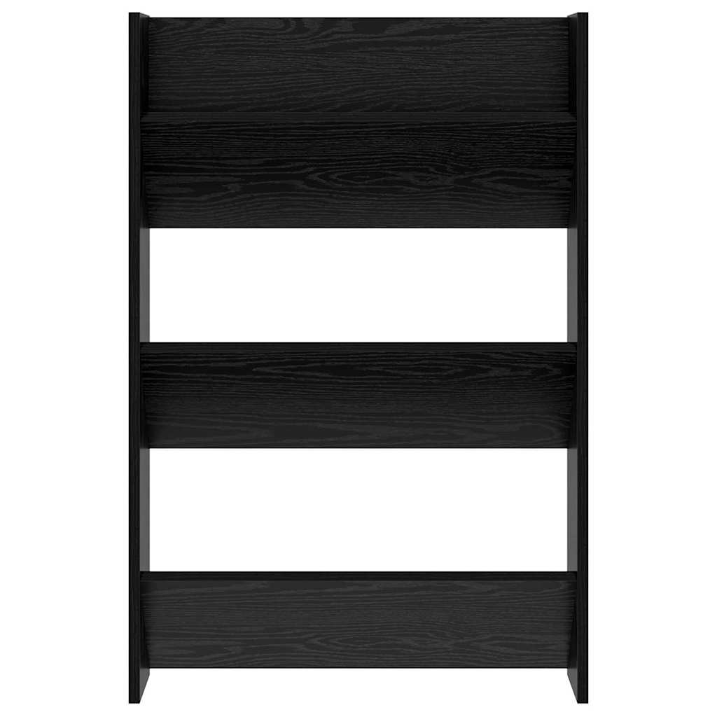Mobile per scarpe Rovere Nero 60 x 18 x 90 cm Legno multistrato