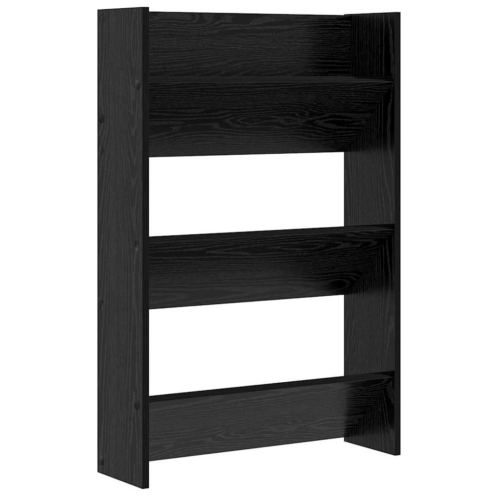 Mobile per scarpe 2 pcs Rovere Nero 60 x 18 x 90 cm