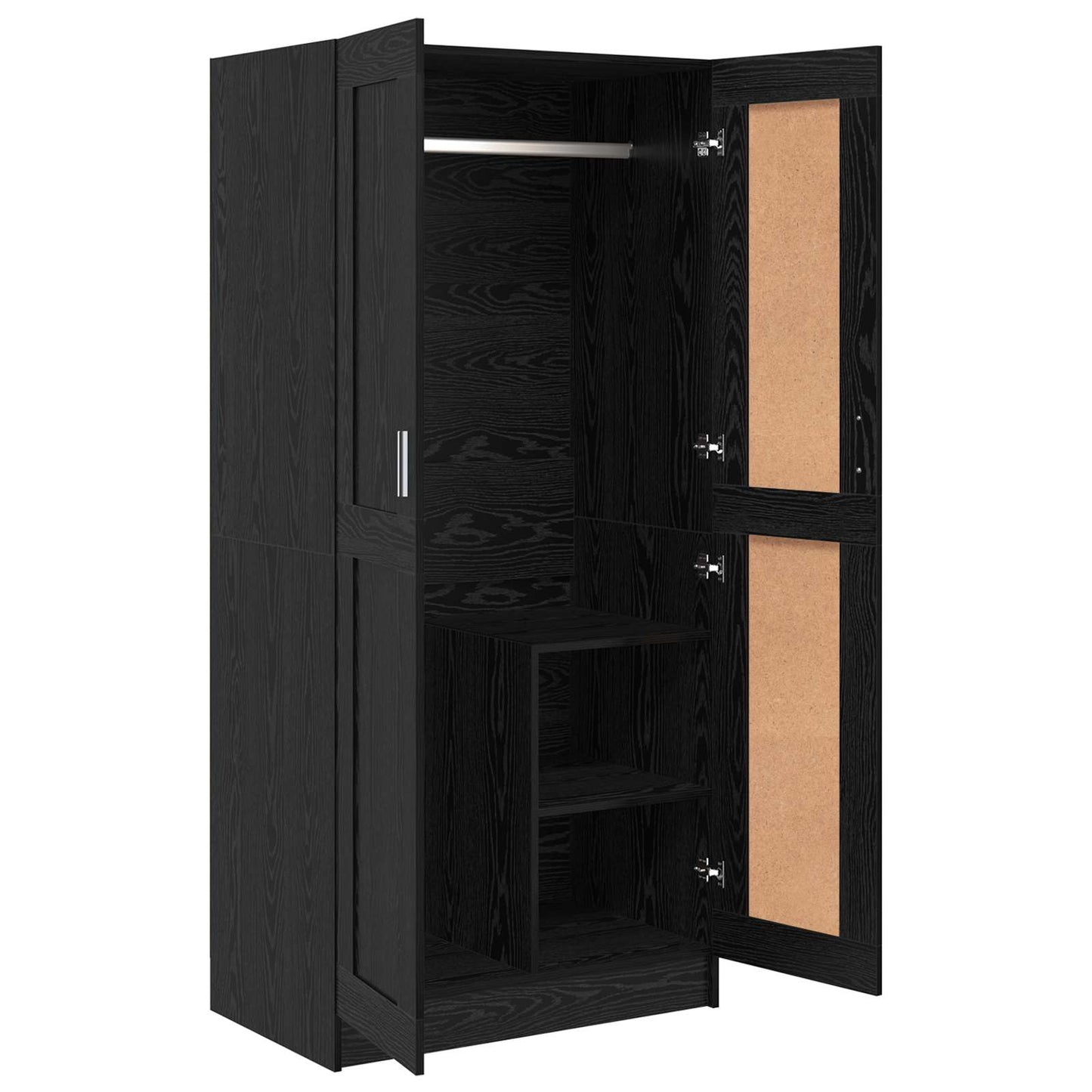 Guardaroba Rovere Nero 82,5 x 51,5 x 180 cm Legno multistrato