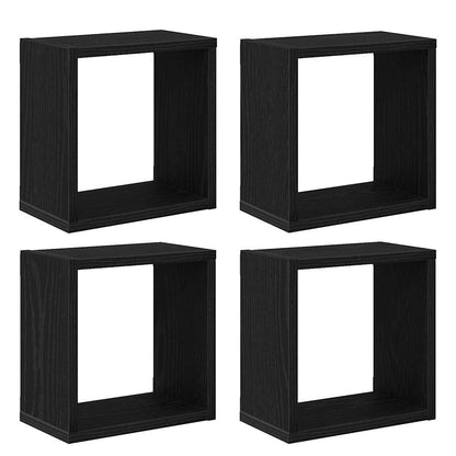 Scaffali da parete Rovere Nero Legno multistrato