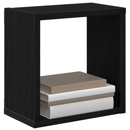 Scaffali da parete Rovere Nero Legno multistrato