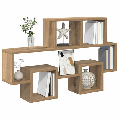 Scaffale da parete rovere artigianale 82 x 15 x 51 cm