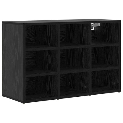 Mobile per scarpe con lo scaffale Rovere Nero 77,5 x 30 x 51 cm