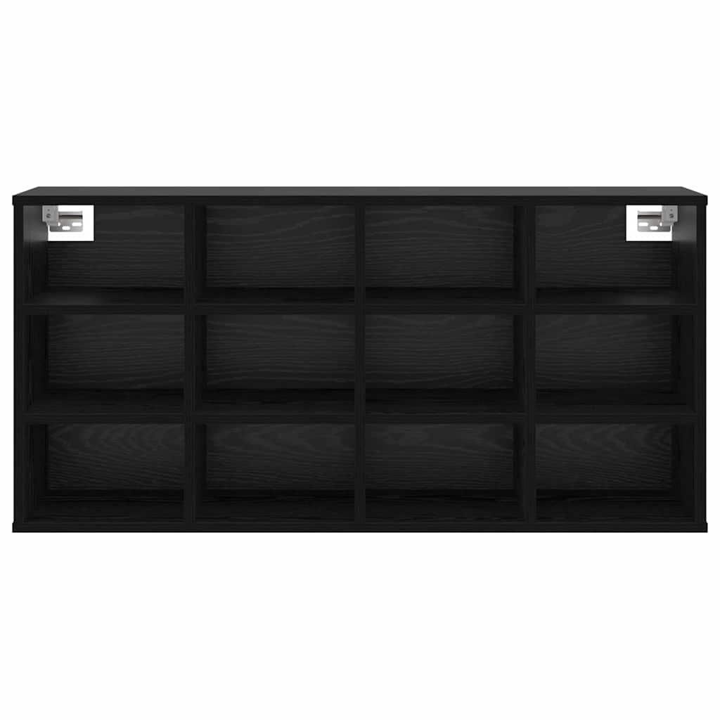 Mobile per scarpe con lo scaffale Rovere Nero 103 x 30 x 51 cm