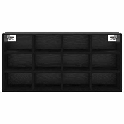 Mobile per scarpe con lo scaffale Rovere Nero 103 x 30 x 51 cm