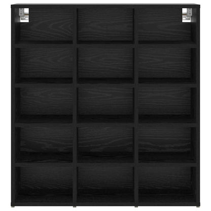 Mobile per scarpe Rovere Nero 77,5 x 30 x 83,5 cm
