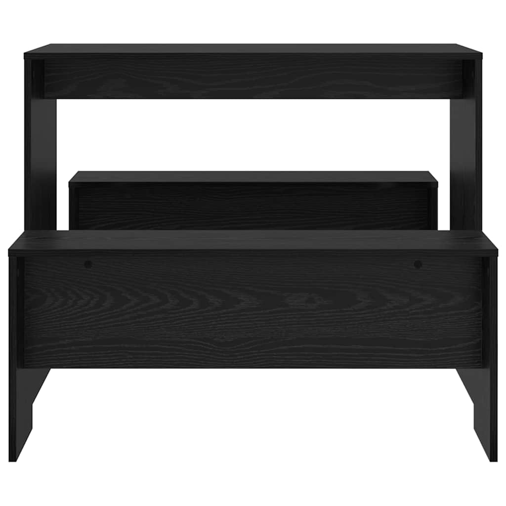 Set da pranzo 2 pcs Rovere nero Legno multistrato