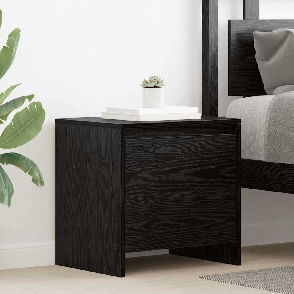 Armadio da Notte Rovere Nero 45 x 34 x 44,5 cm