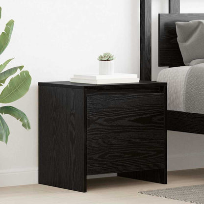 Armadio da Notte Rovere Nero 45 x 34 x 44,5 cm