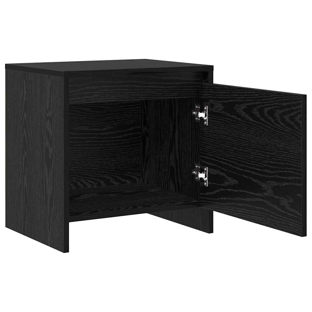 Armadio da Notte Rovere Nero 45 x 34 x 44,5 cm