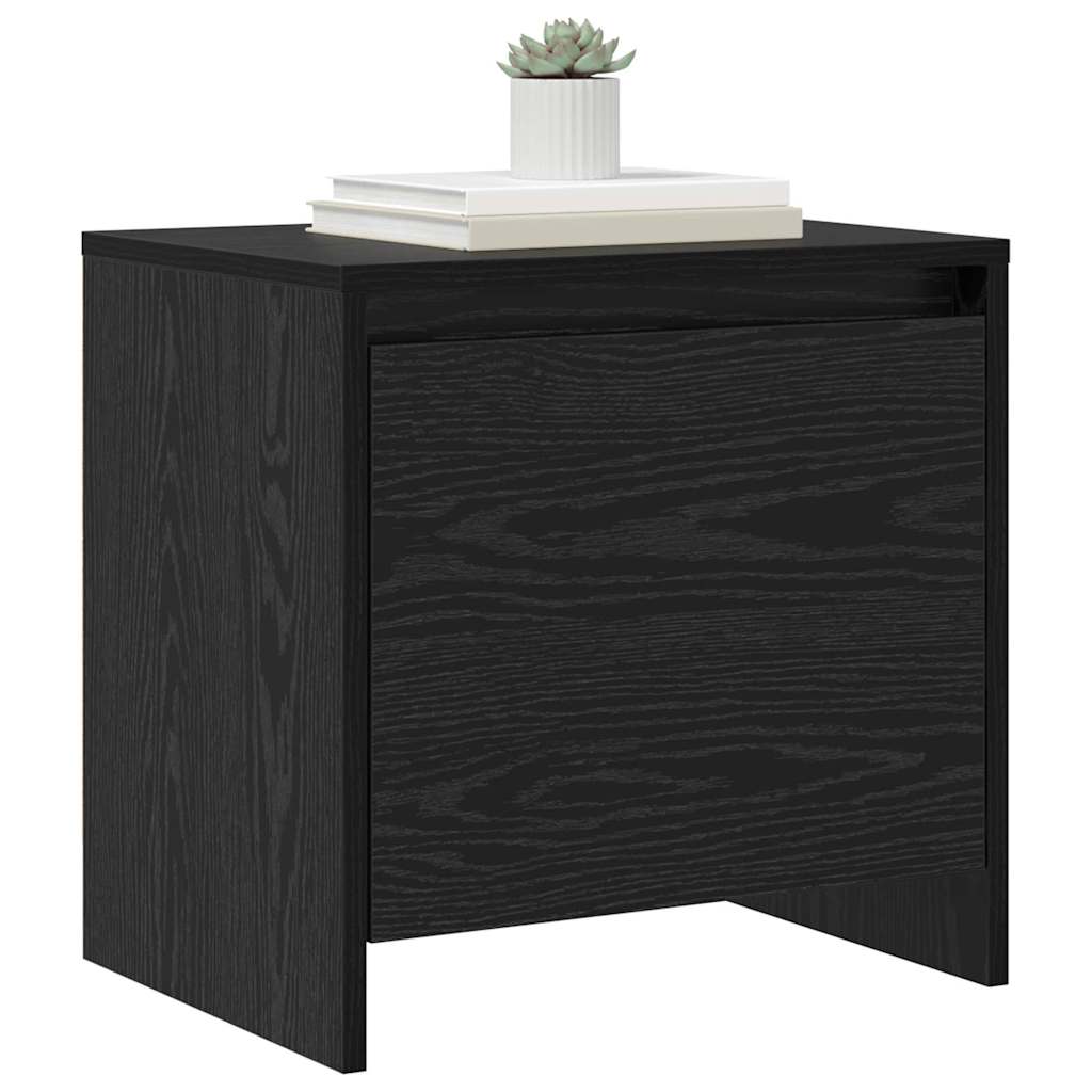 Armadio da Notte Rovere Nero 45 x 34 x 44,5 cm