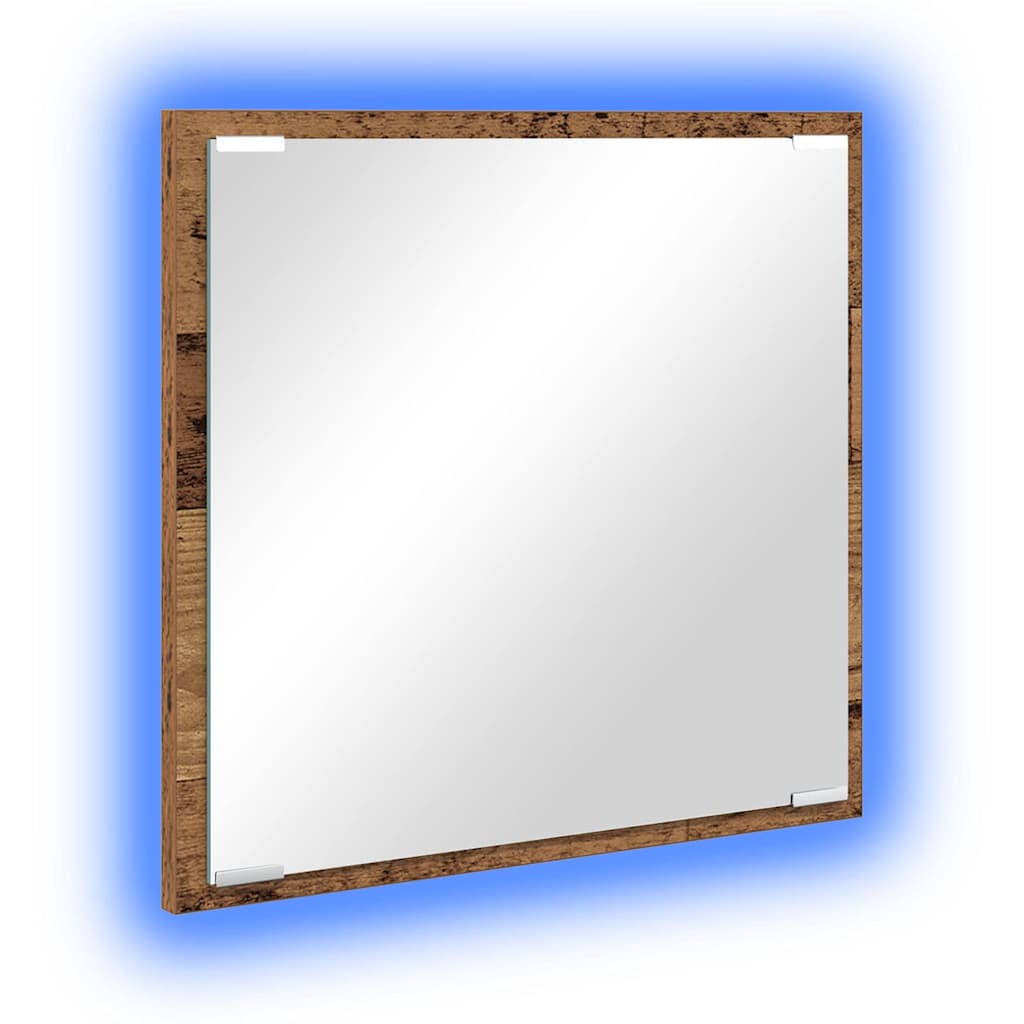 Specchio da bagno LED Legno vecchio 40 x 37 x 8.5 cm