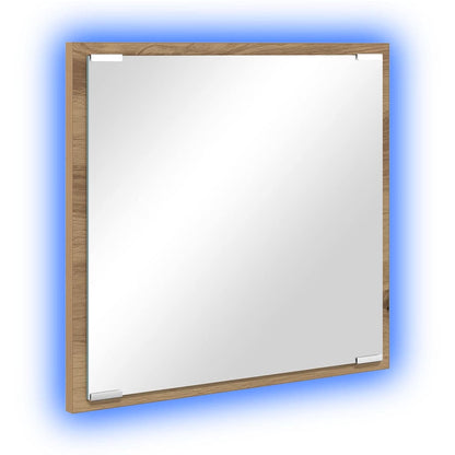 Specchio da bagno LED Rovere artigianale 40 x 37 x 8.5 cm