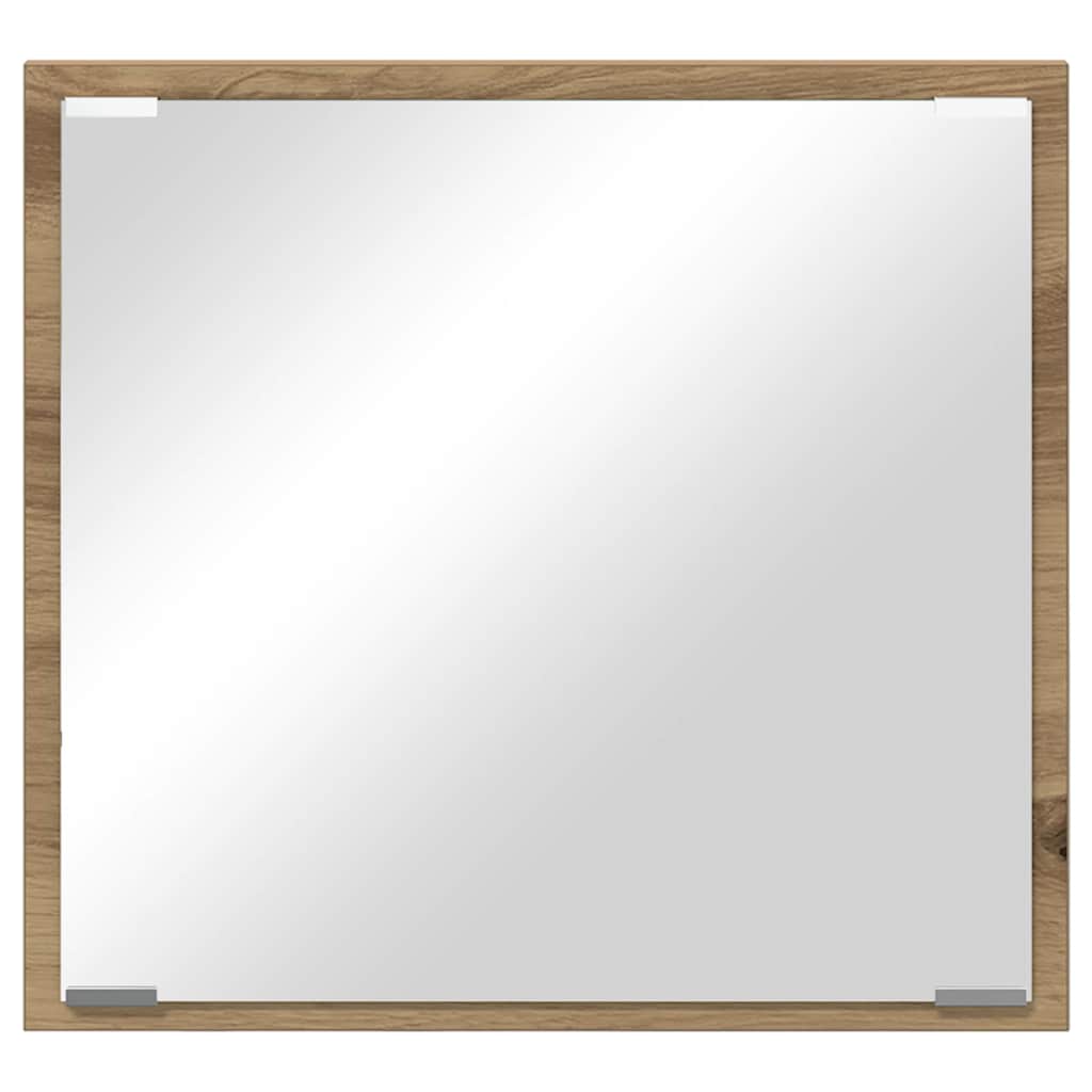 Specchio da bagno LED Rovere artigianale 40 x 37 x 8.5 cm
