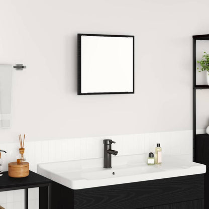 Specchio da bagno LED con specchio Rovere Nero 40 x 37 x 8.5 cm