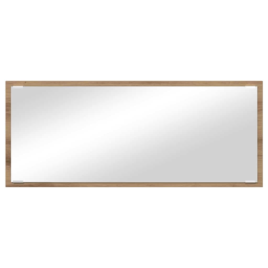 Specchio Rovere artigianale 90 x 8,5 x 37 cm Legno multistrato