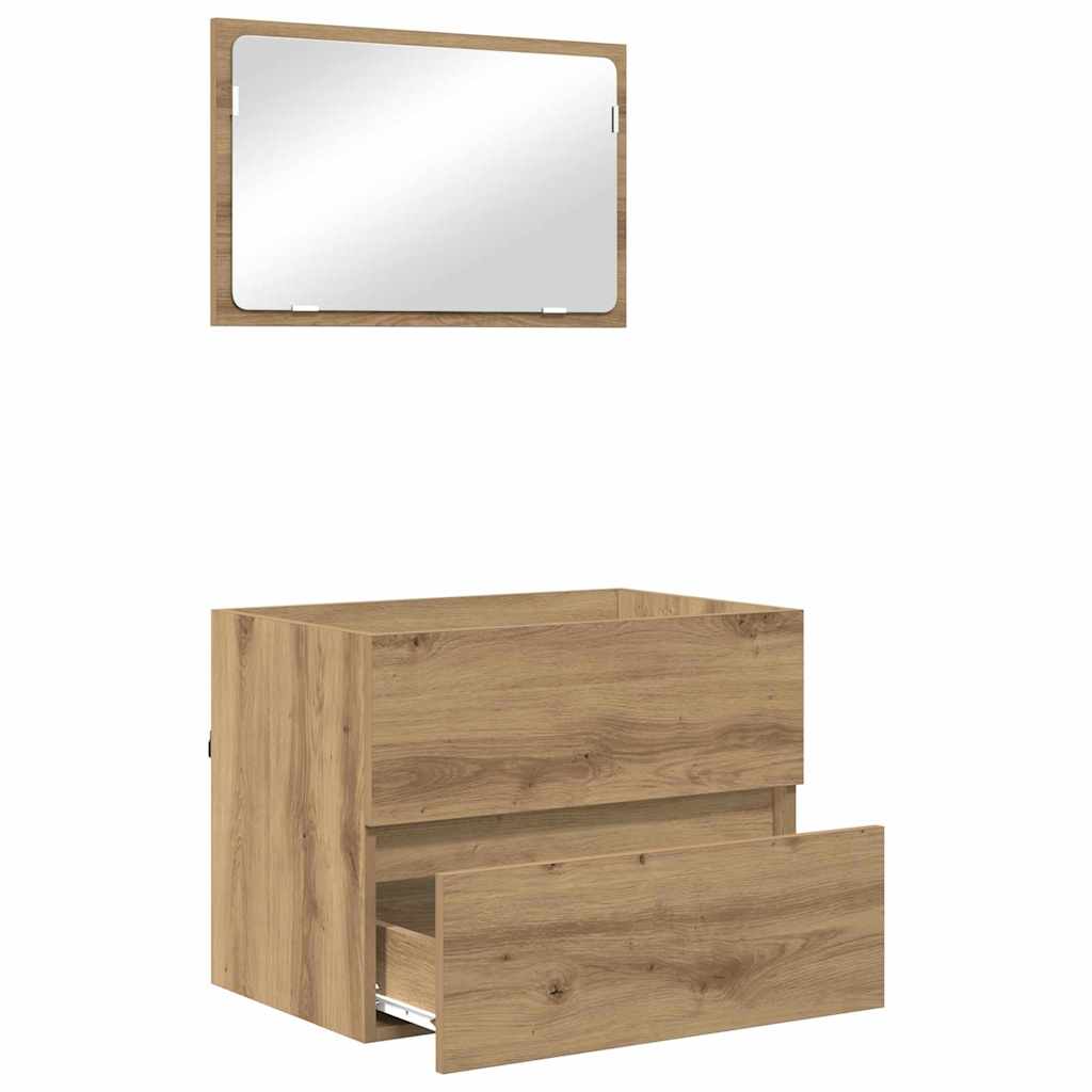 Set di mobili per il bagno 2 pcs Rovere artigianale