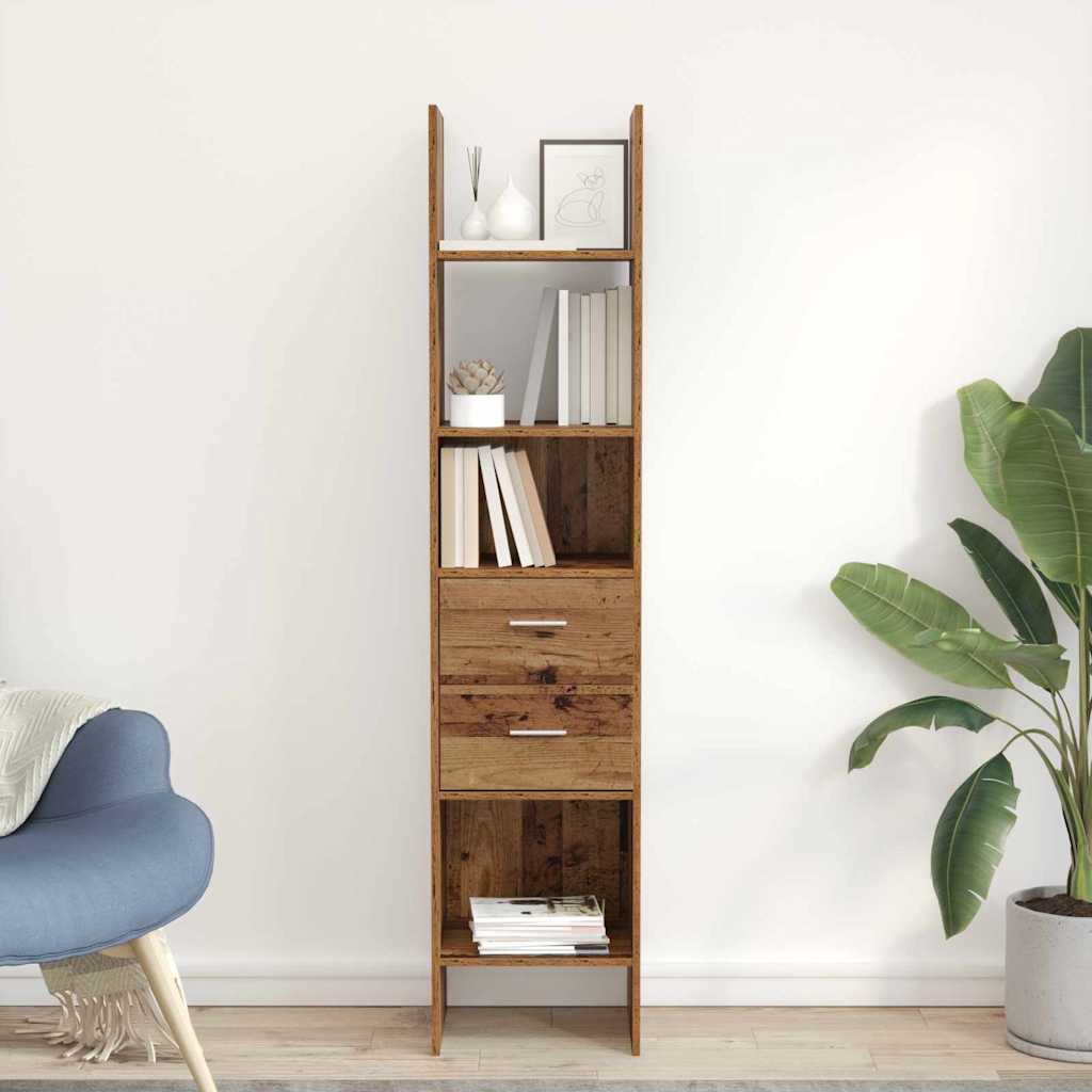 Armadio per Libri Legno vecchio 40 x 35 x 180 cm