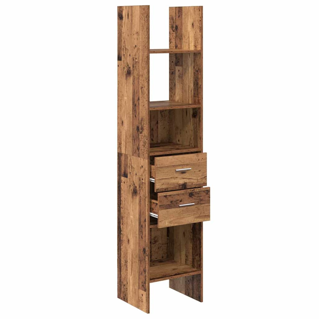 Armadio per Libri Legno vecchio 40 x 35 x 180 cm