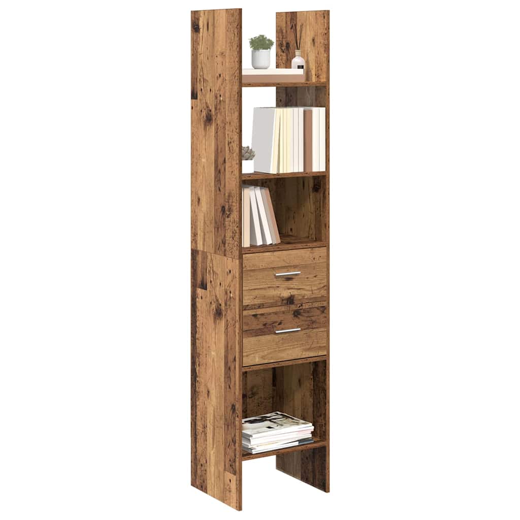 Armadio per Libri Legno vecchio 40 x 35 x 180 cm