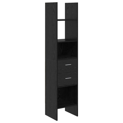 Armadio per Libri Rovere nero 40 x 35 x 180 cm