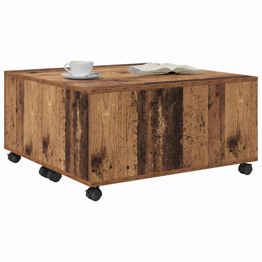Tavolino da salotto con cassetto Legno vecchio 75 x 75 x 38 cm