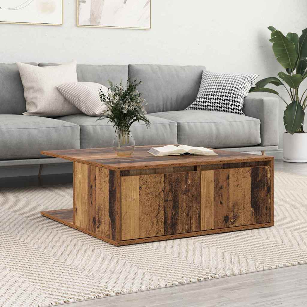 Tavolino da salotto con cassetto Legno antico 80 x 80 x 31 cm