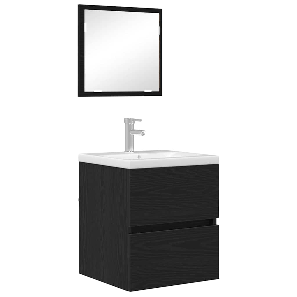 Mobile da Bagno Rovere Nero 41 x 38,5 x 45 cm Legno multistrato