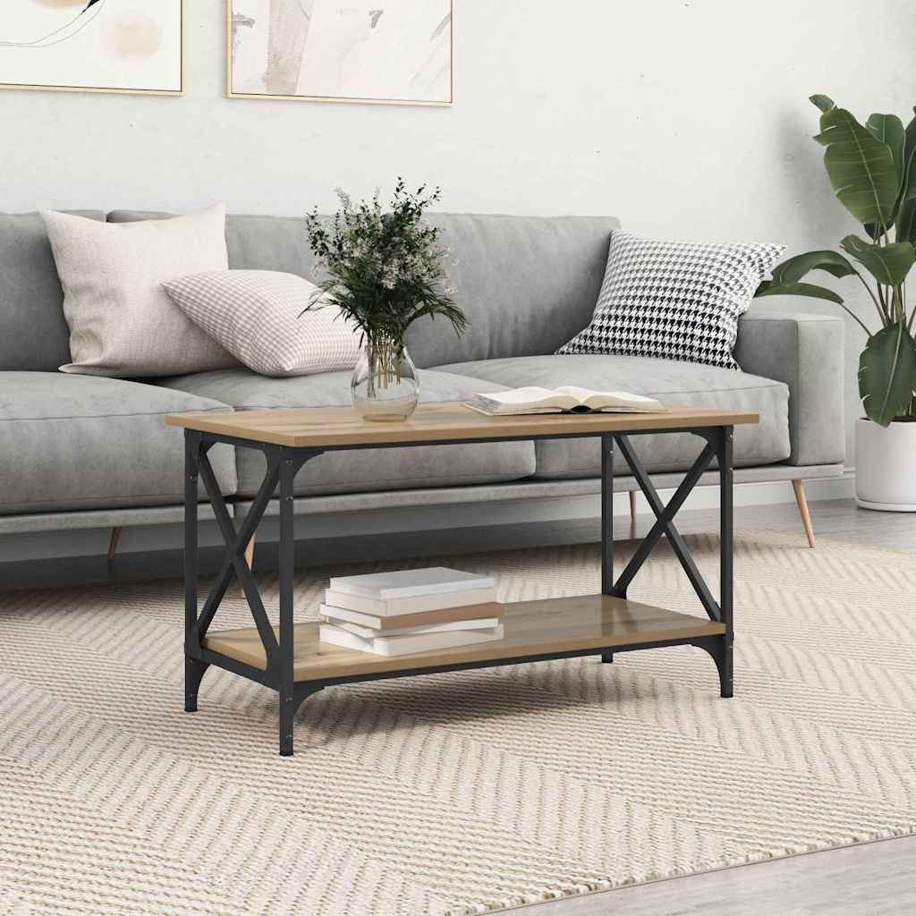 Tavolino da salotto rovere artigianale 80 x 45 x 45.5 cm