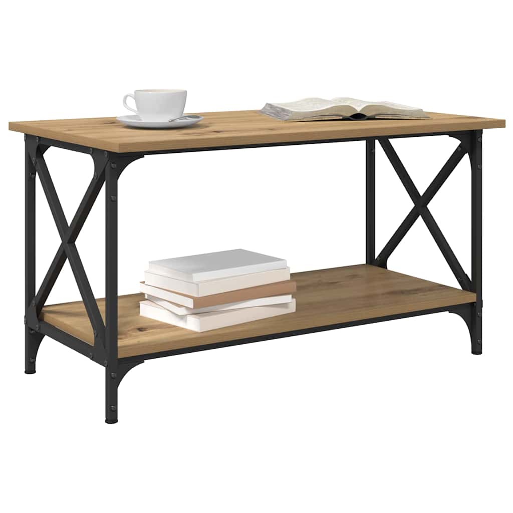 Tavolino da salotto rovere artigianale 80 x 45 x 45.5 cm