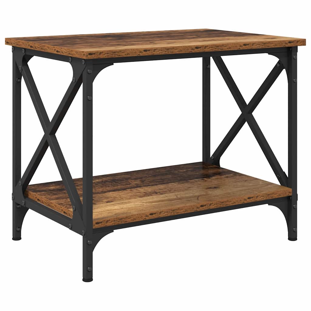 Tavolo laterale Legno vecchio 55 x 38 x 45 cm Legno multistrato