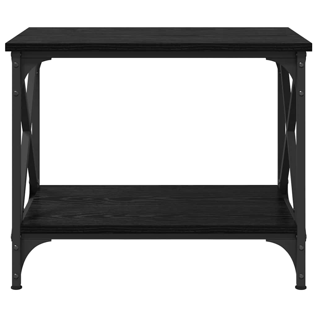 Tavolo laterale Rovere Nero 55 x 38 x 45 cm Legno multistrato