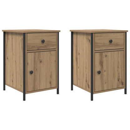 Armadio da Notte 2 pcs Rovere artigianale 40 x 42 x 60 cm