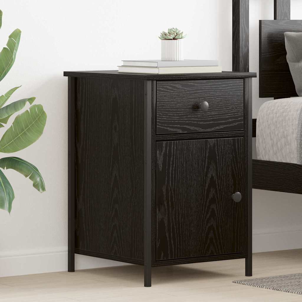 Armadio da Notte Rovere Nero 40 x 42 x 60 cm Legno multistrato