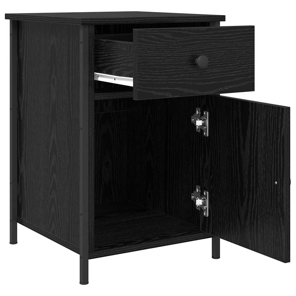 Armadio da Notte Rovere Nero 40 x 42 x 60 cm Legno multistrato