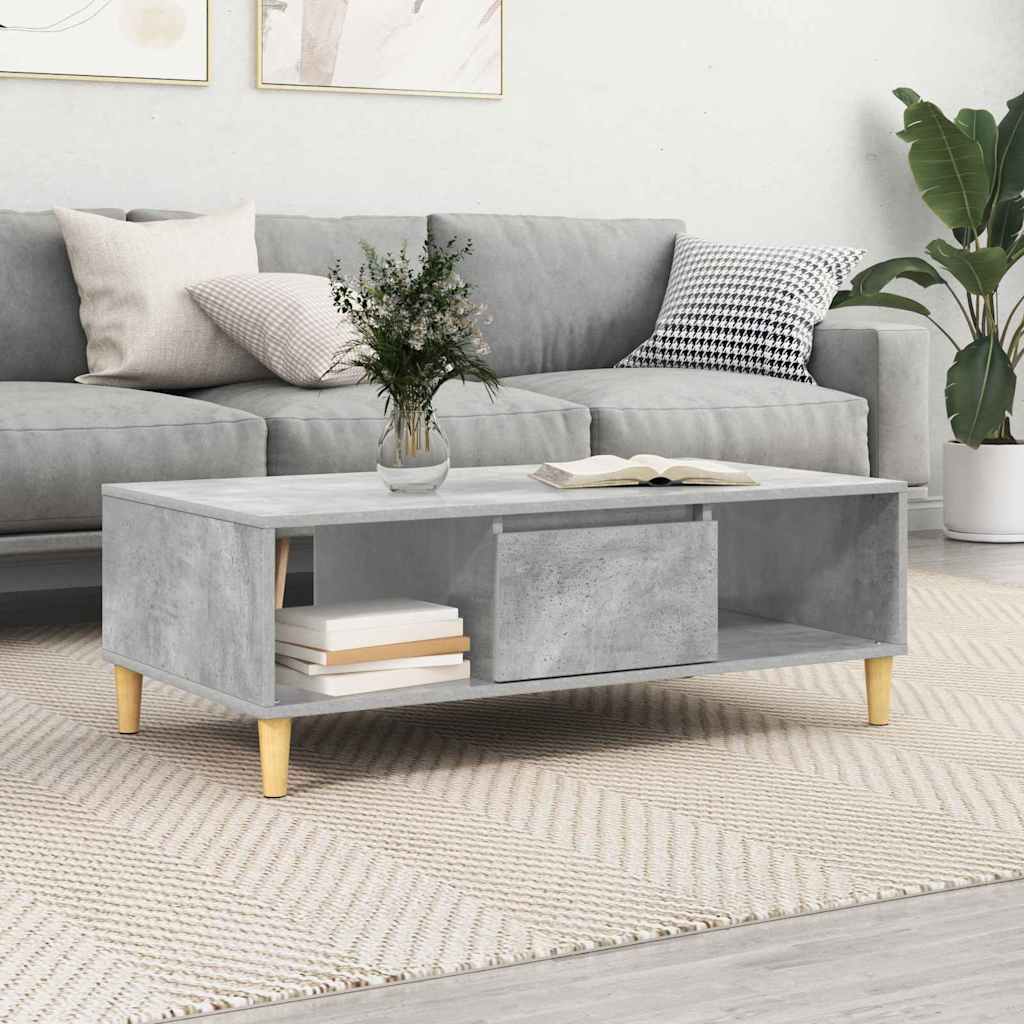 Tavolino da salotto Grigio cemento 102 x 55 x 35 cm