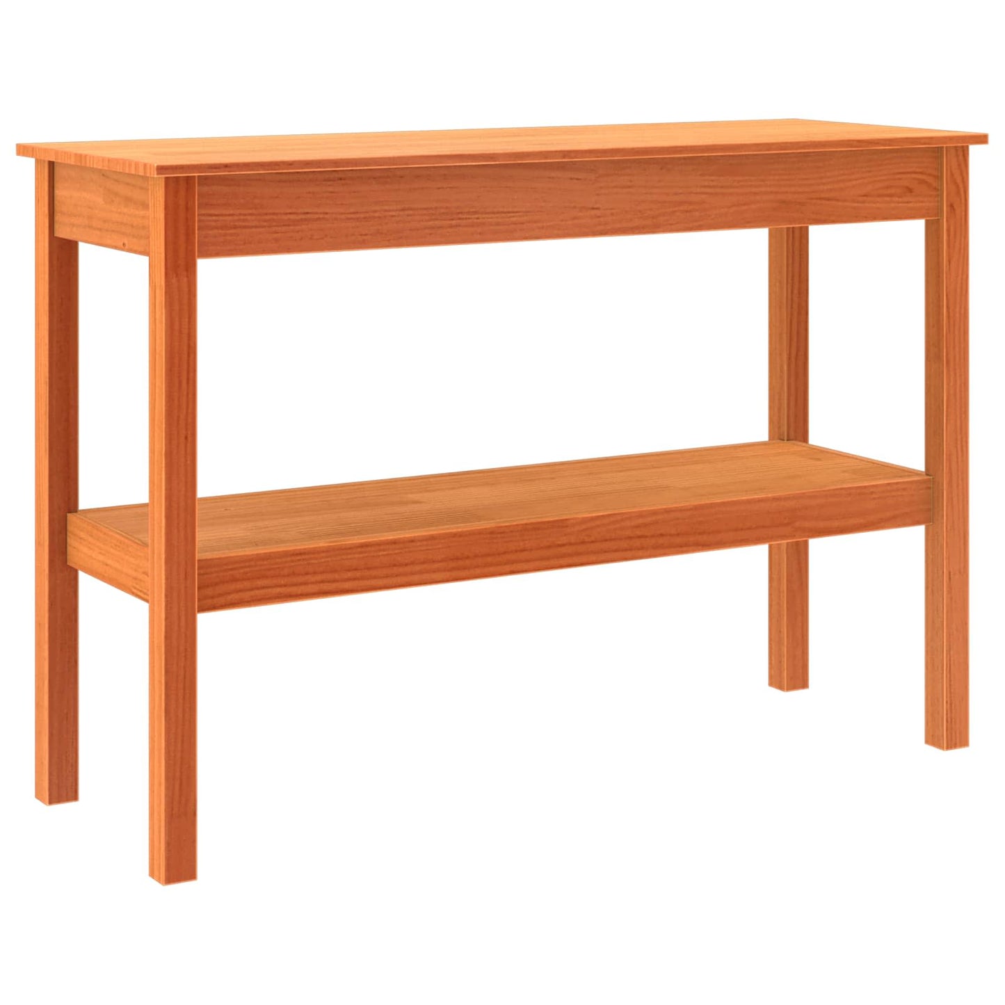 Tavolo consolle con lo scaffale Cera marrone 110 x 40 x 75 cm
