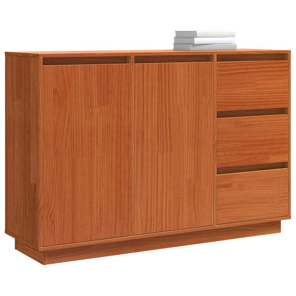 Credenza Rovere Marrone 111 x 34 x 75 cm Pino massello