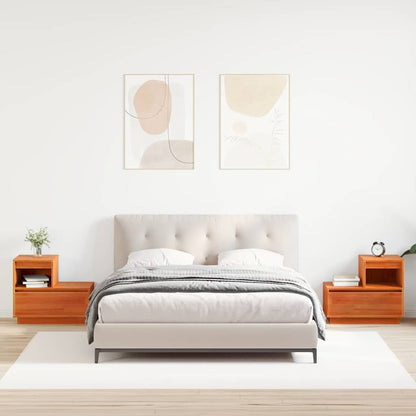 Armadio da Notte 2 pcs Marrone cerato 60 x 34 x 51 cm