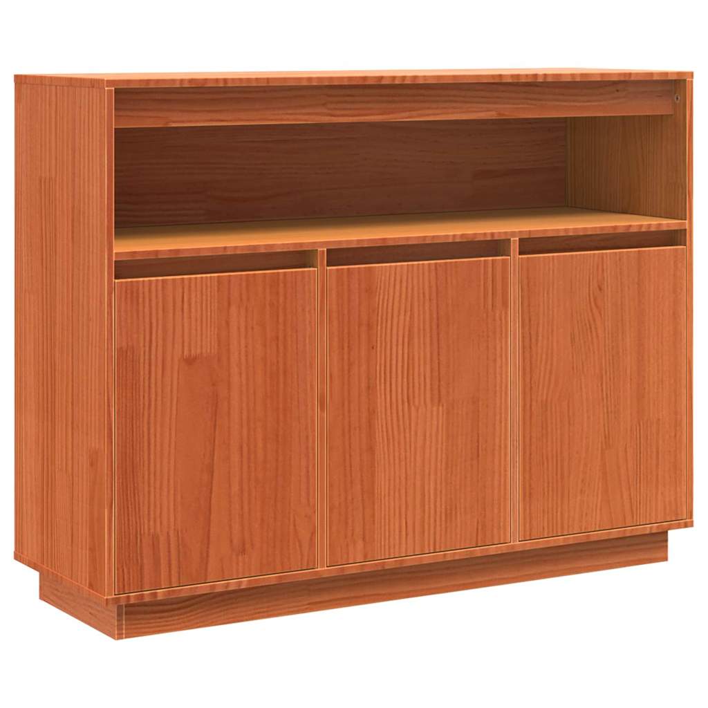 Credenza Marrone cerato 104,5 x 34 x 80 cm Pino massello